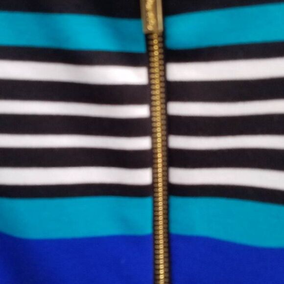 Calvin Klein Blue Black White Stripe Knit Dress size 8 - Picture 8 of 13
